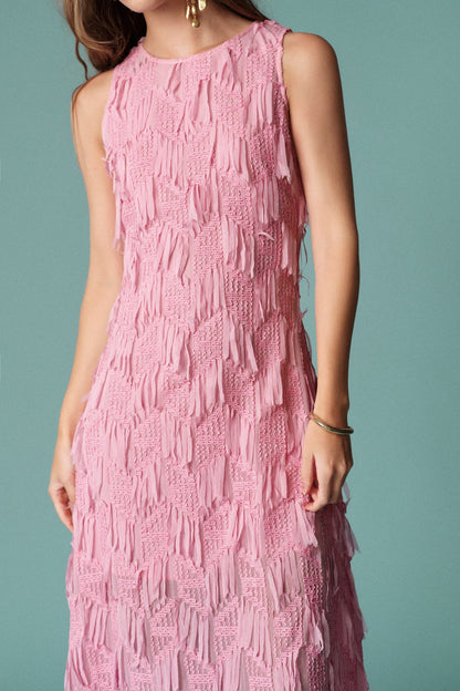 Endless Rose Featured | Textured Sleeveless Maxi Dress