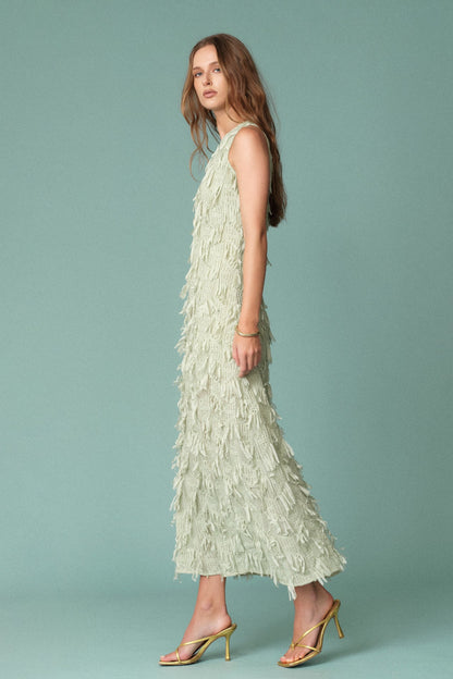 Endless Rose Featured | Textured Sleeveless Maxi Dress