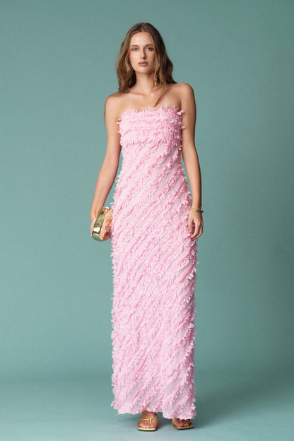 Endless Rose Signature | Strapless Ruffled Maxi Dress