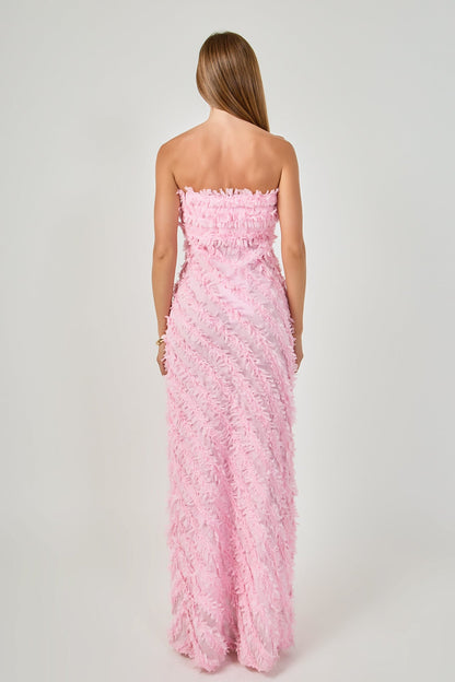 Endless Rose Signature | Strapless Ruffled Maxi Dress
