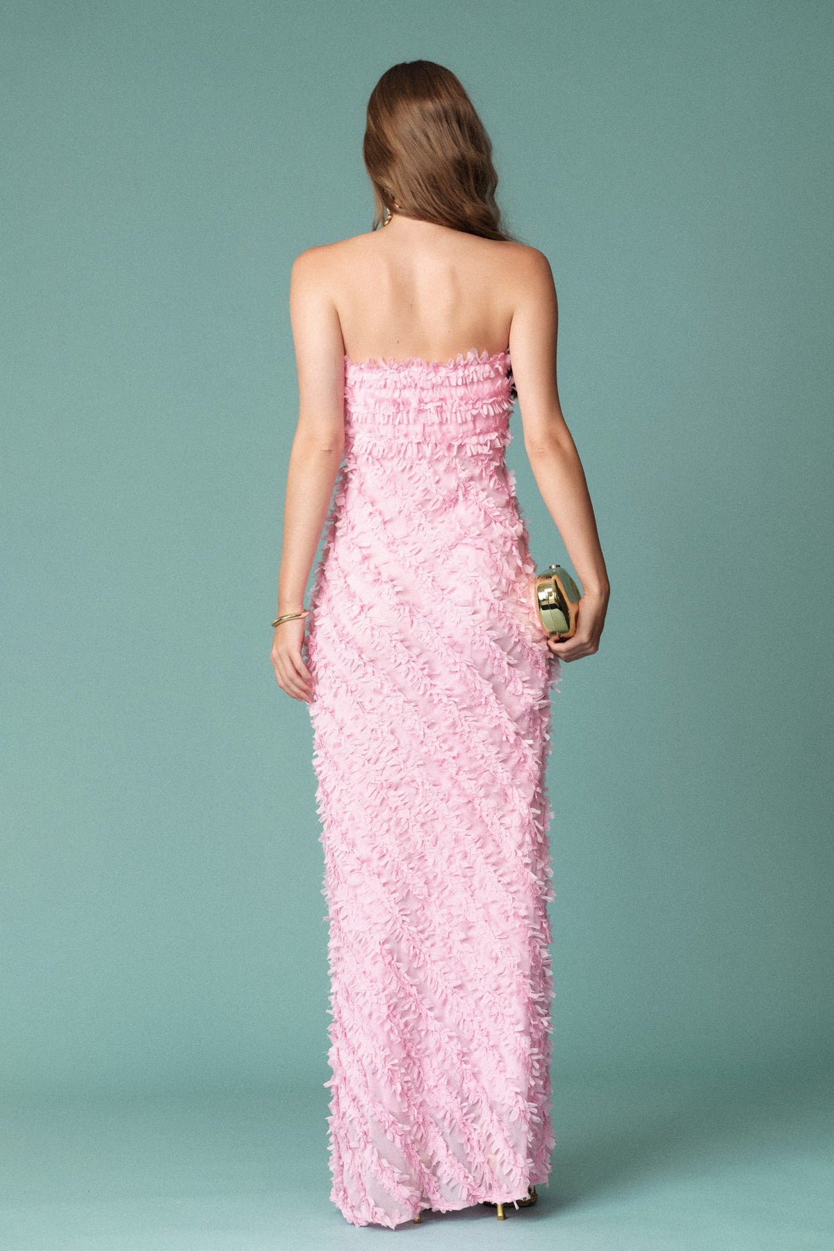 Endless Rose Signature | Strapless Ruffled Maxi Dress