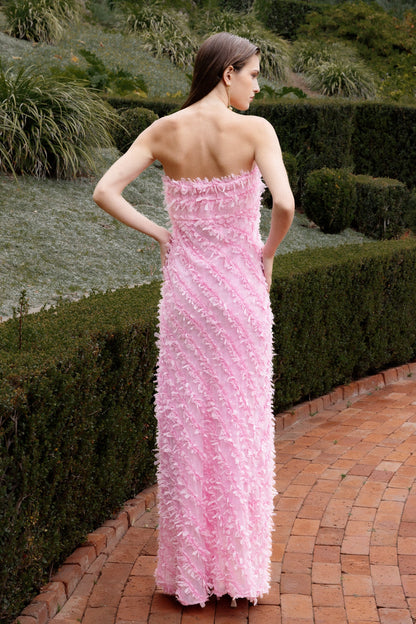 Endless Rose Signature | Strapless Ruffled Maxi Dress