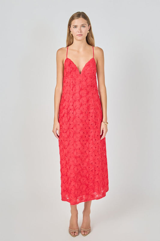 Endless Rose Latest | Spaghetti Strap Lace Midi Dress