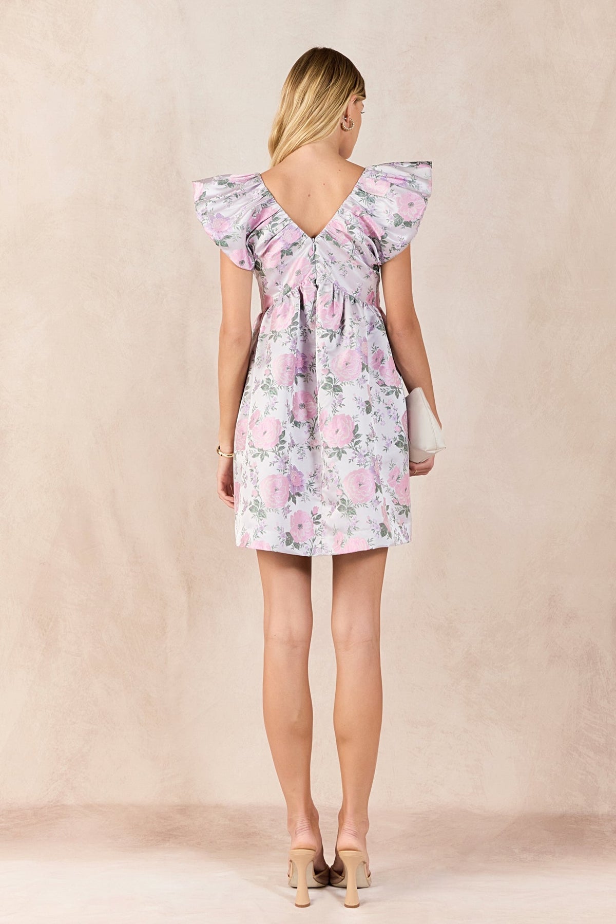Endless Rose Exclusive | Jacquard Mini Dress with Bow