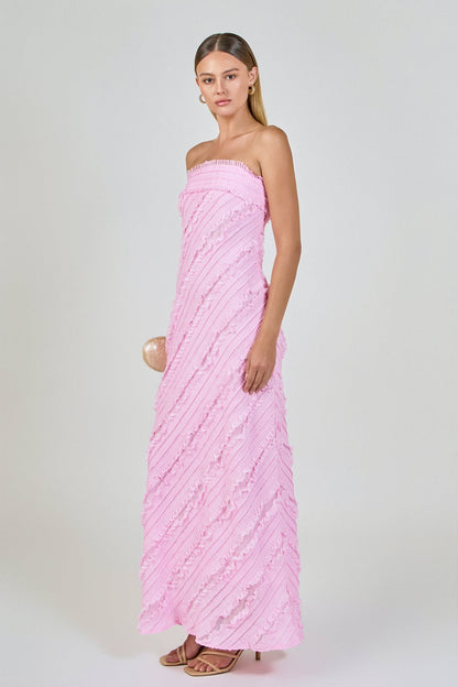 Endless Rose Best Price | Strapless Ruffled Maxi Dress