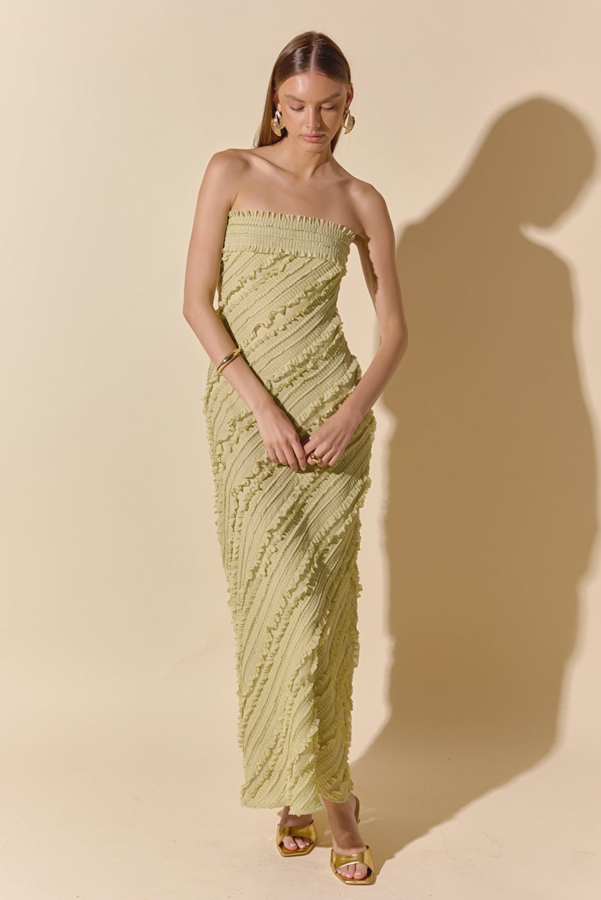 Endless Rose Best Price | Strapless Ruffled Maxi Dress