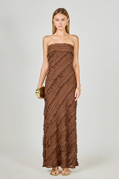 Endless Rose Best Price | Strapless Ruffled Maxi Dress