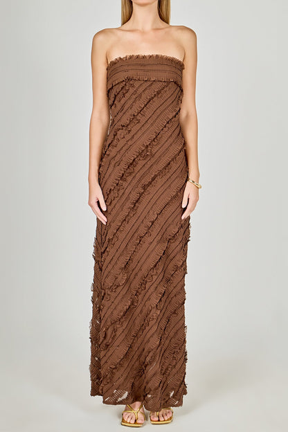 Endless Rose Best Price | Strapless Ruffled Maxi Dress