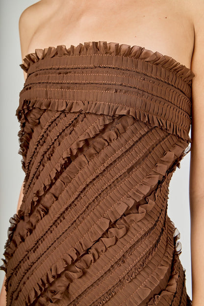 Endless Rose Best Price | Strapless Ruffled Maxi Dress