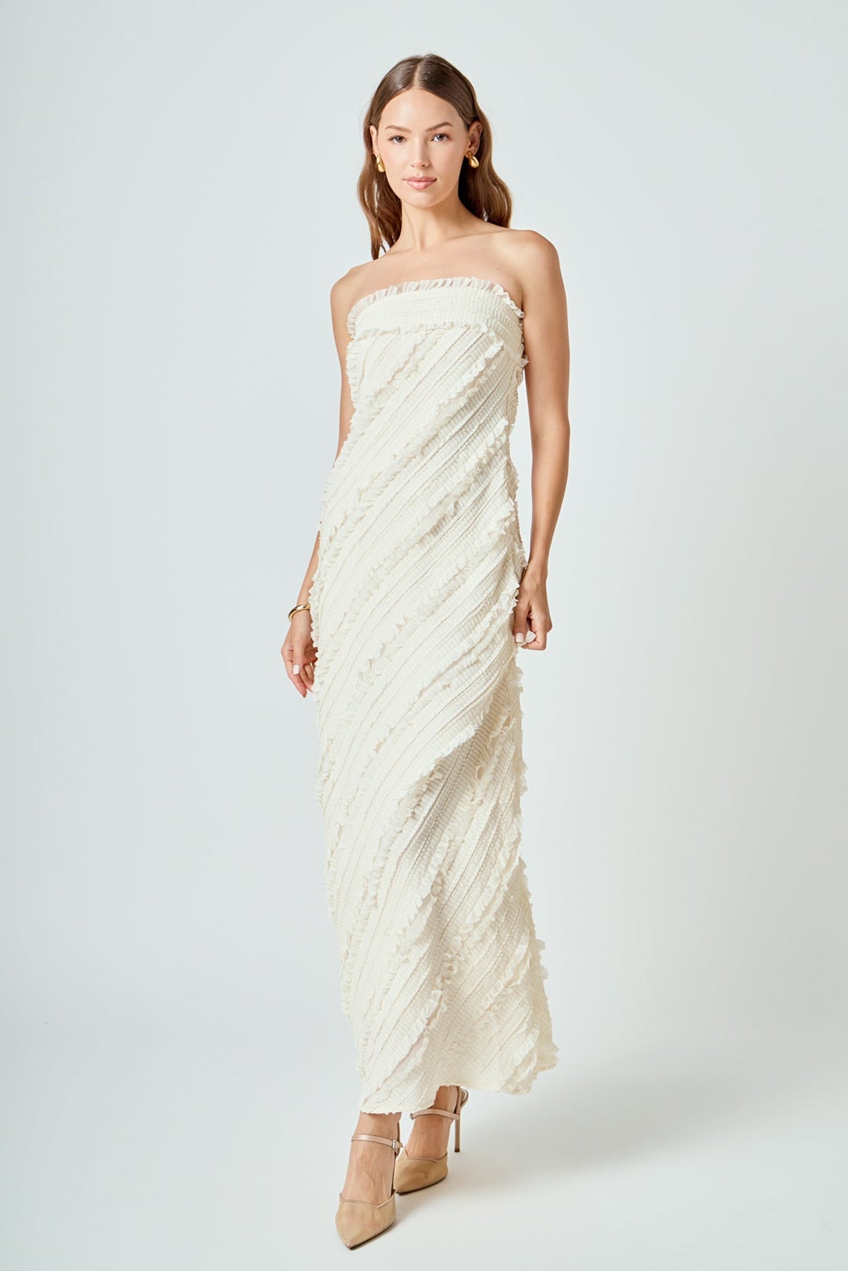 Endless Rose Best Price | Strapless Ruffled Maxi Dress