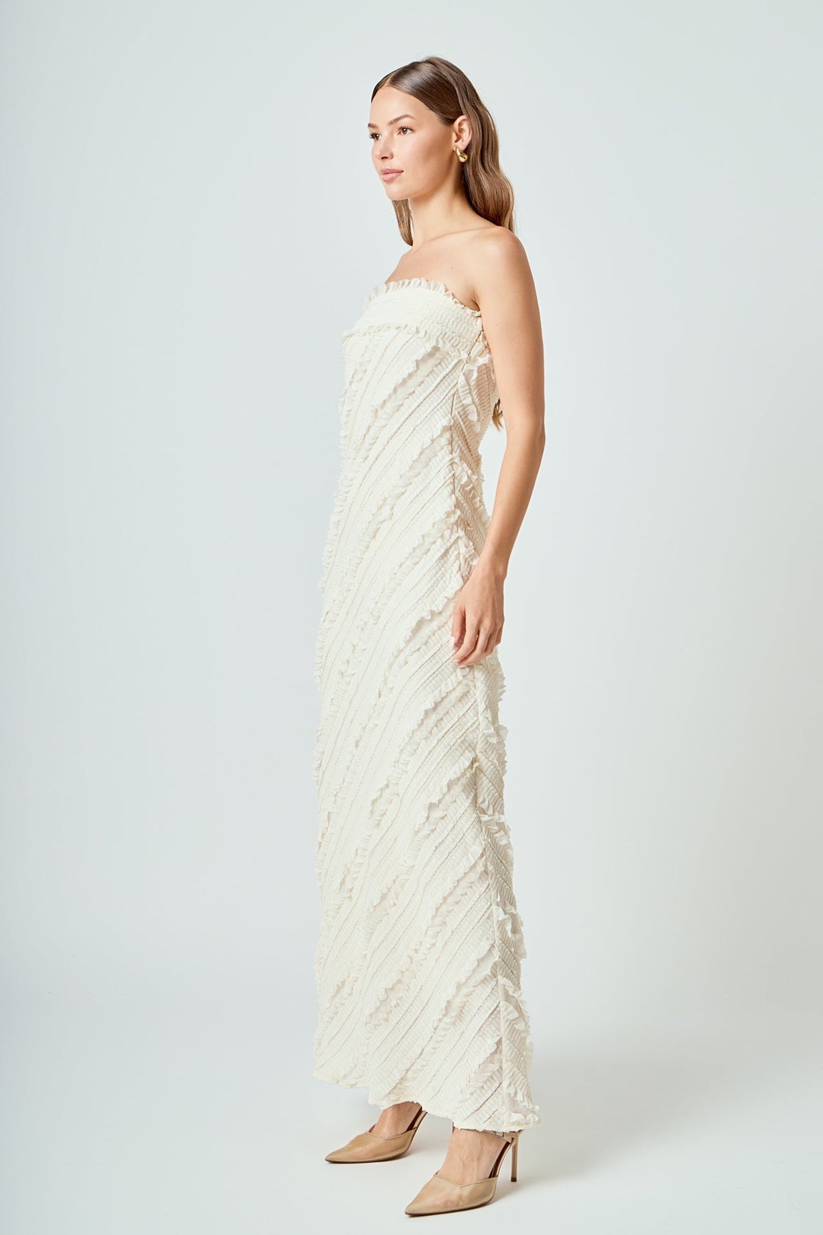 Endless Rose Best Price | Strapless Ruffled Maxi Dress