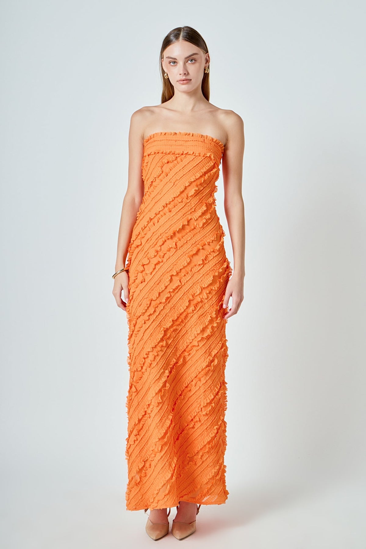 Endless Rose Best Price | Strapless Ruffled Maxi Dress