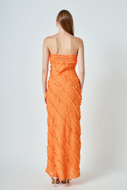 Endless Rose Best Price | Strapless Ruffled Maxi Dress