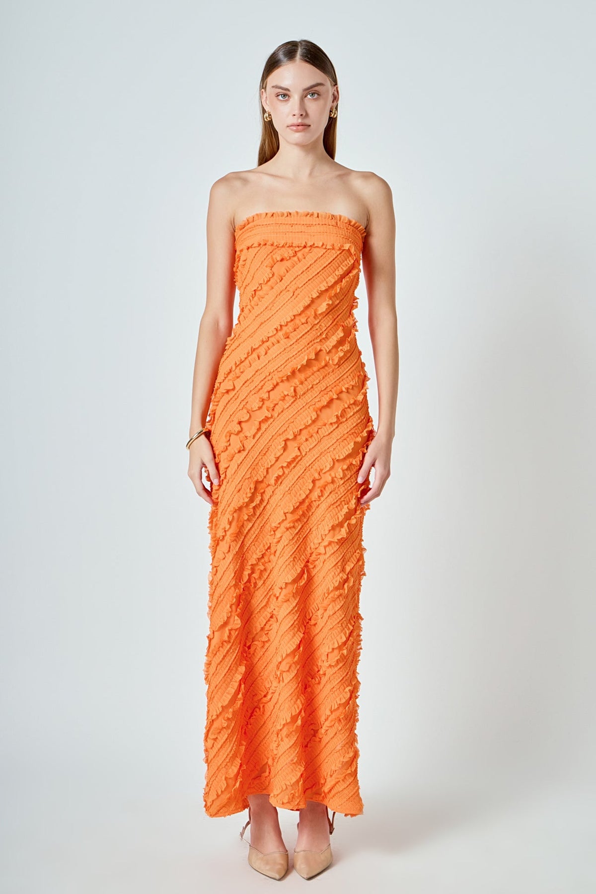 Endless Rose Best Price | Strapless Ruffled Maxi Dress