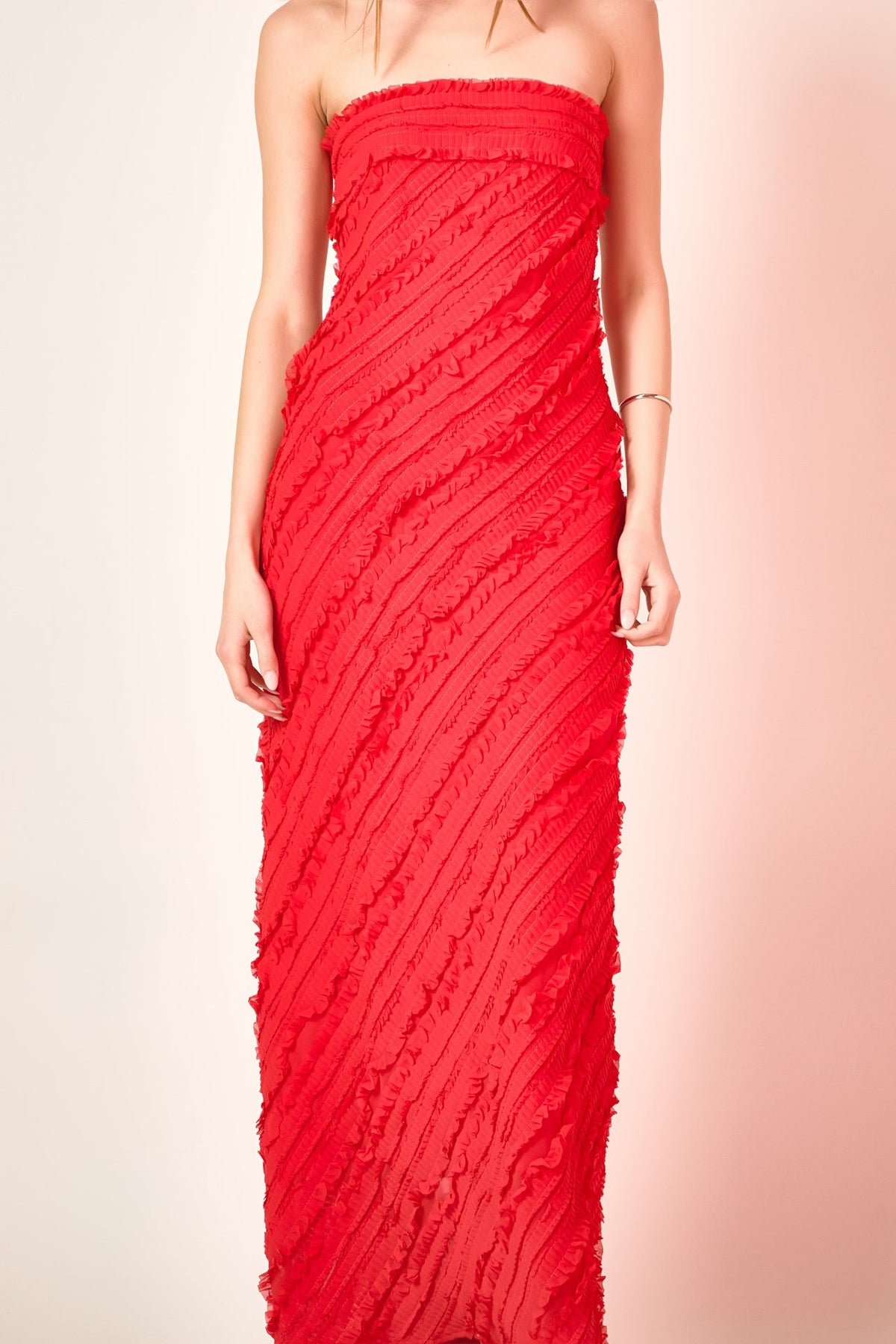 Endless Rose Best Price | Strapless Ruffled Maxi Dress