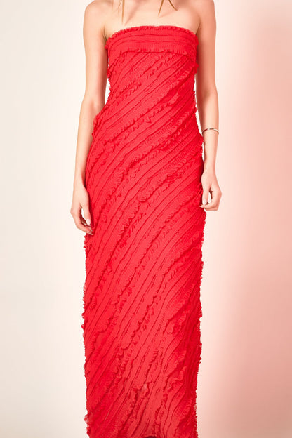 Endless Rose Best Price | Strapless Ruffled Maxi Dress