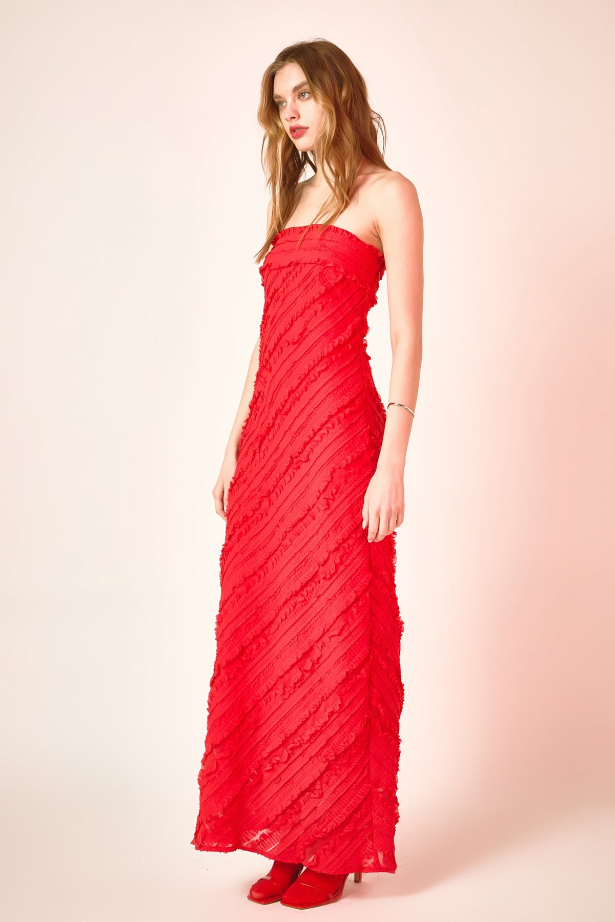 Endless Rose Best Price | Strapless Ruffled Maxi Dress