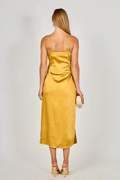 Endless Rose Everyday | Satin Wrap Midi Dress