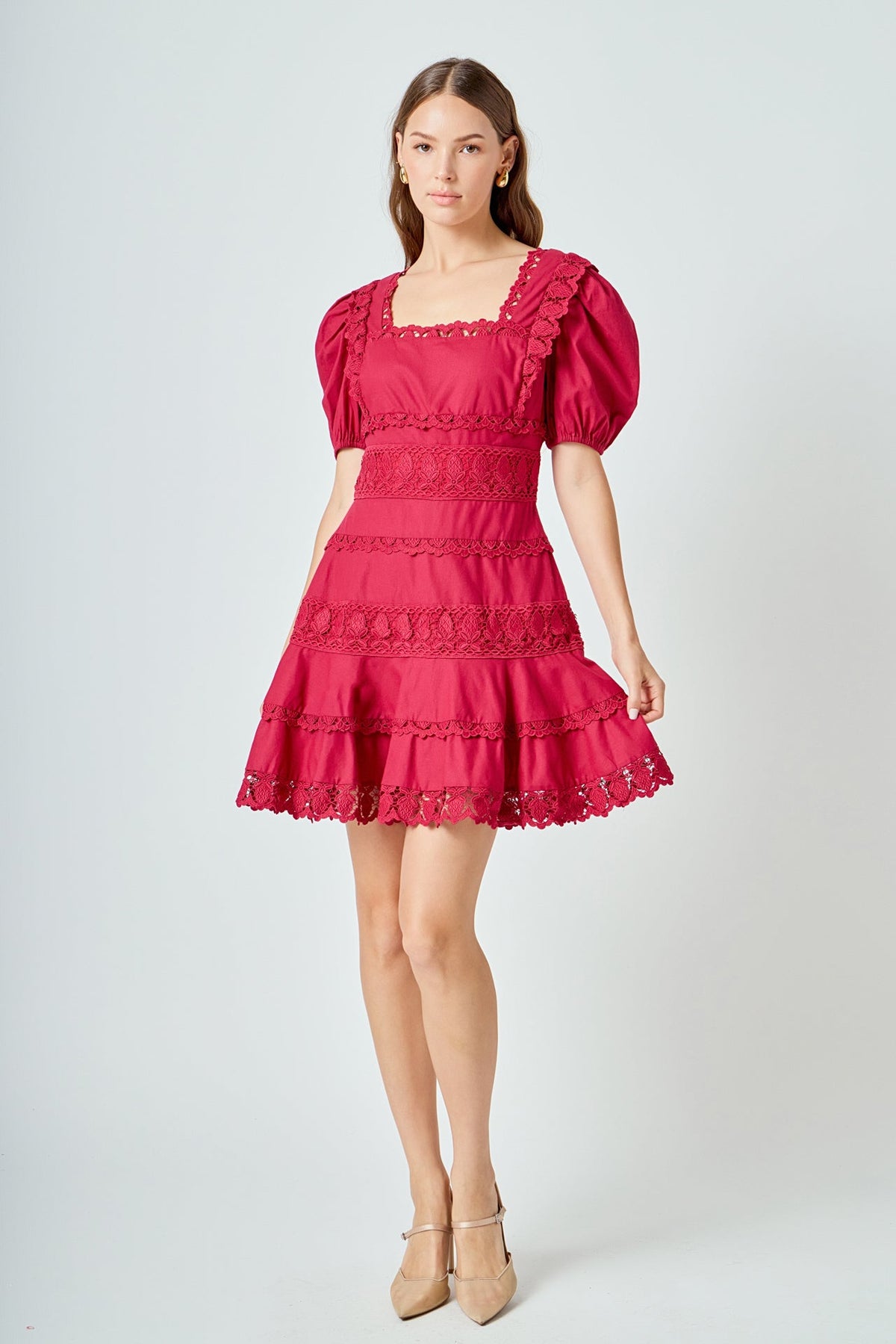 Endless Rose Trusted | Lace Fit-and-Flare Mini Dress