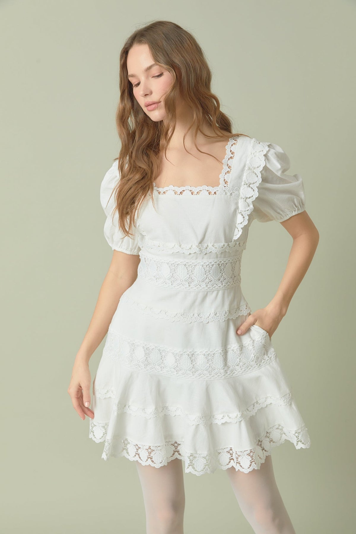 Endless Rose Trusted | Lace Fit-and-Flare Mini Dress