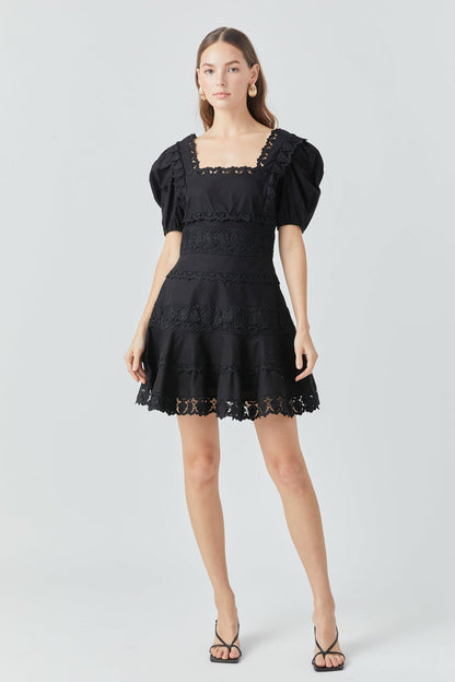 Endless Rose Trusted | Lace Fit-and-Flare Mini Dress
