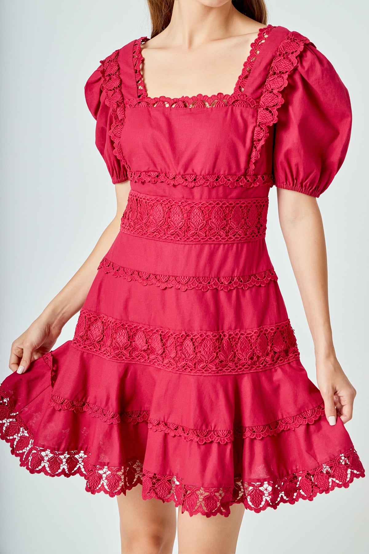 Endless Rose Trusted | Lace Fit-and-Flare Mini Dress