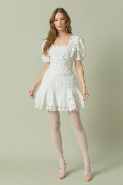 Endless Rose Trusted | Lace Fit-and-Flare Mini Dress