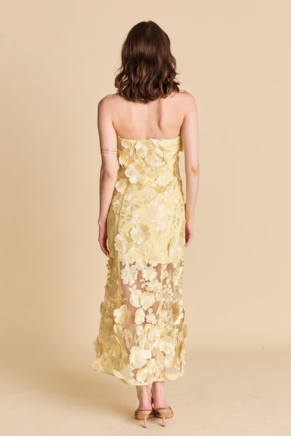 Endless Rose Quality | Strapless Floral Embroidered Maxi Dress
