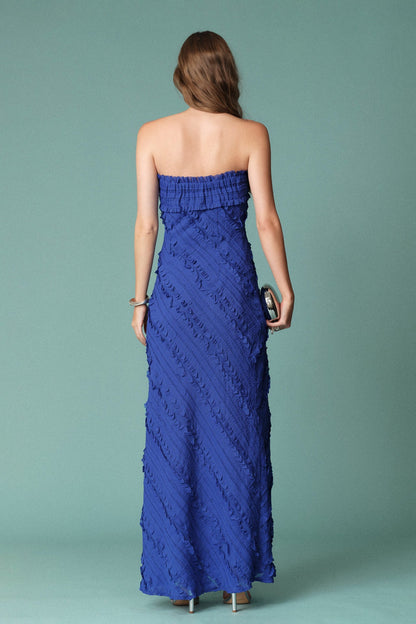 Endless Rose Featured | Strapless Ruffled Maxi Dress