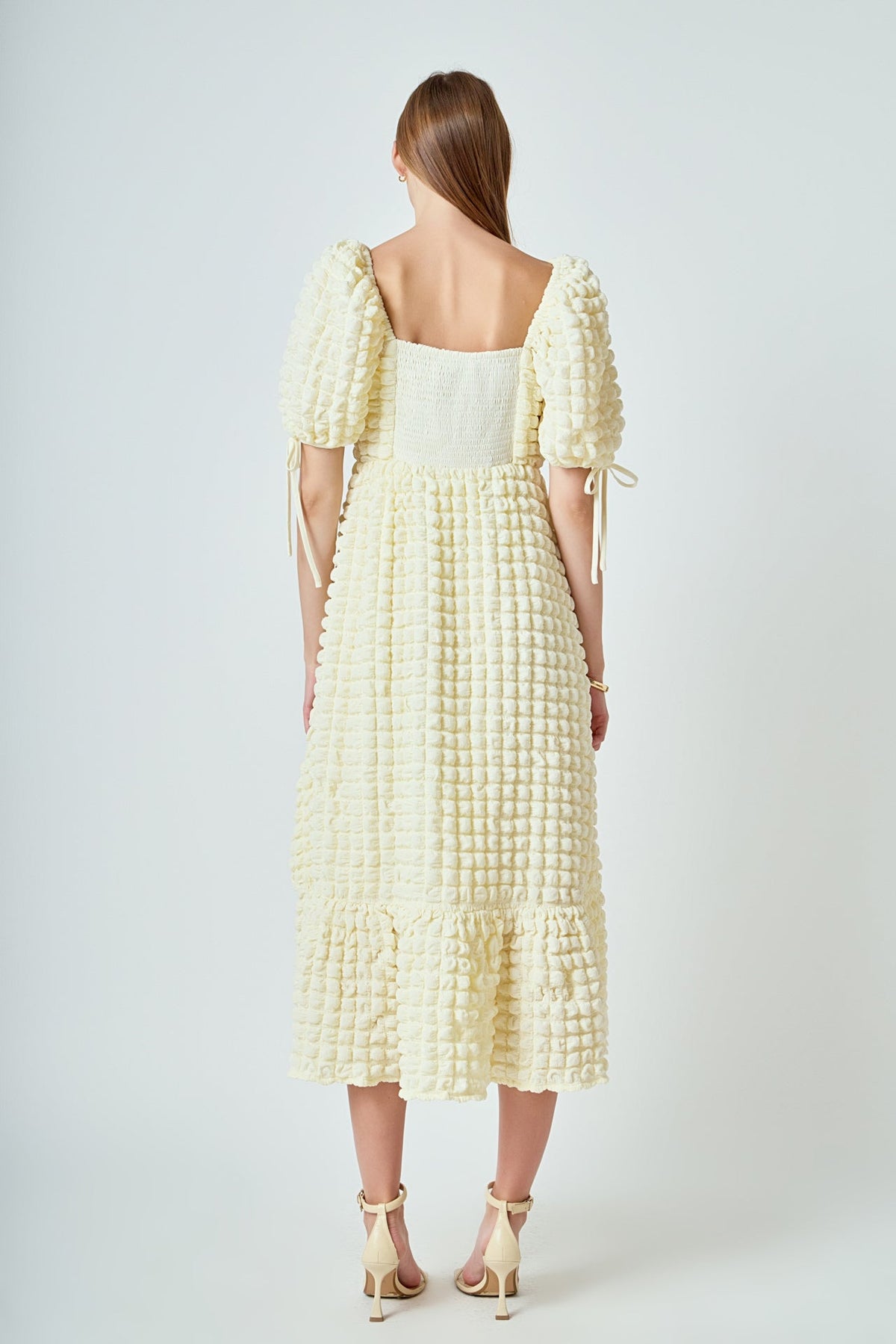 Endless Rose Hot Sale | Bubble Puff Sleeve Maxi Dress
