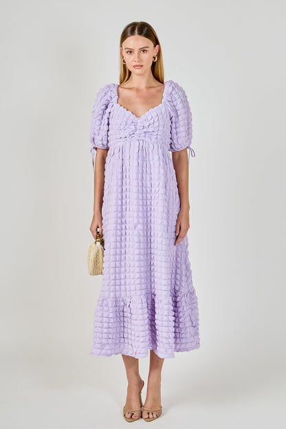Endless Rose Hot Sale | Bubble Puff Sleeve Maxi Dress