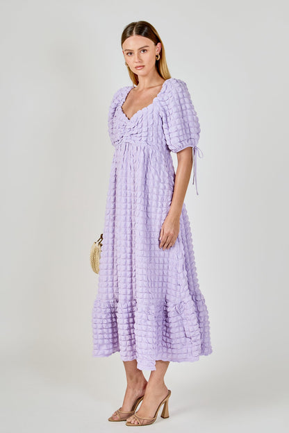 Endless Rose Hot Sale | Bubble Puff Sleeve Maxi Dress