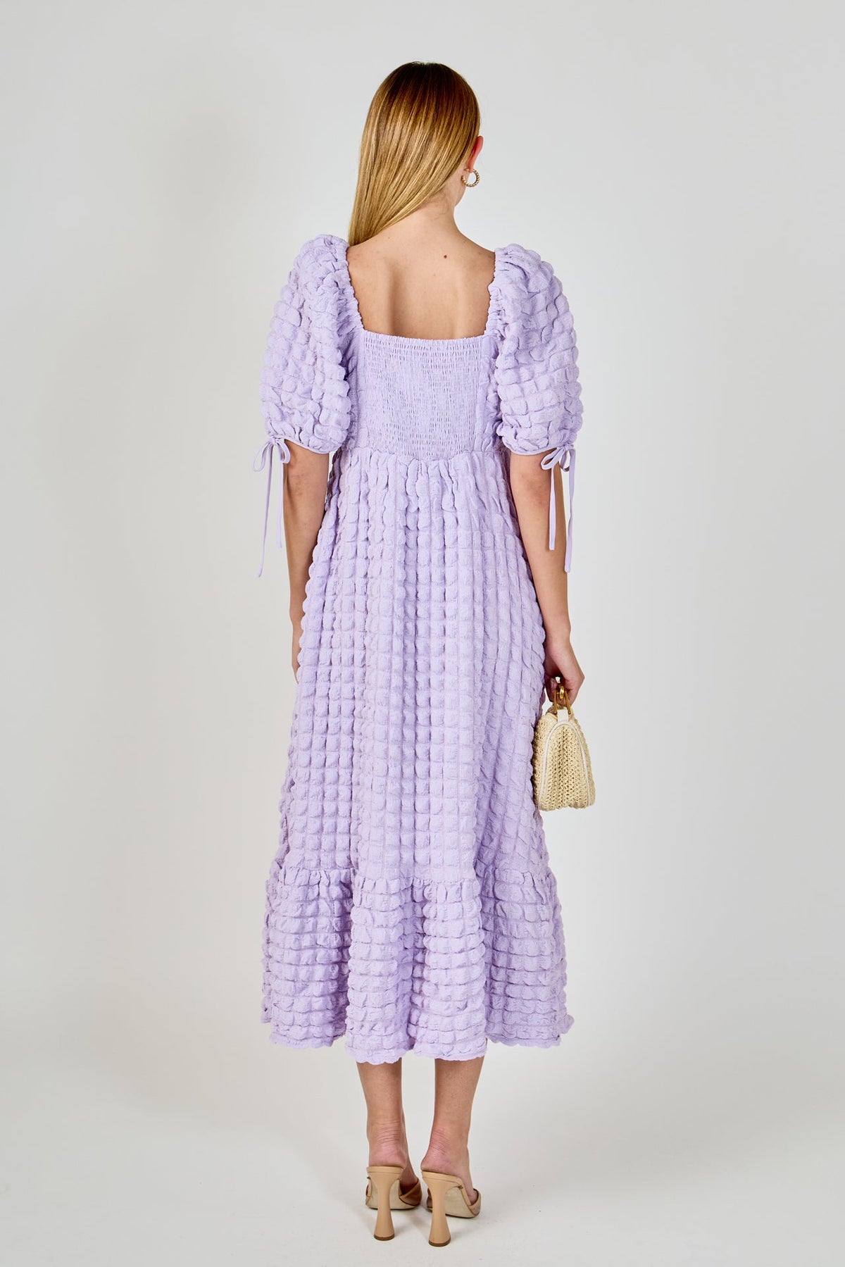 Endless Rose Hot Sale | Bubble Puff Sleeve Maxi Dress