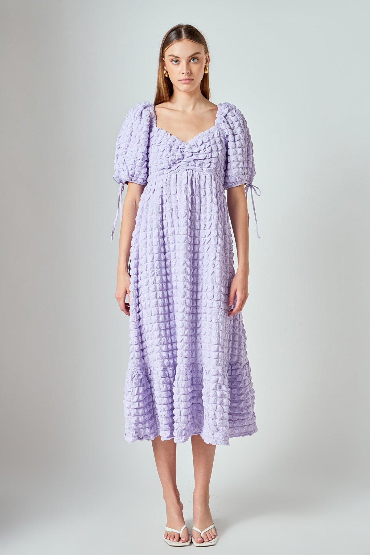 Endless Rose Hot Sale | Bubble Puff Sleeve Maxi Dress