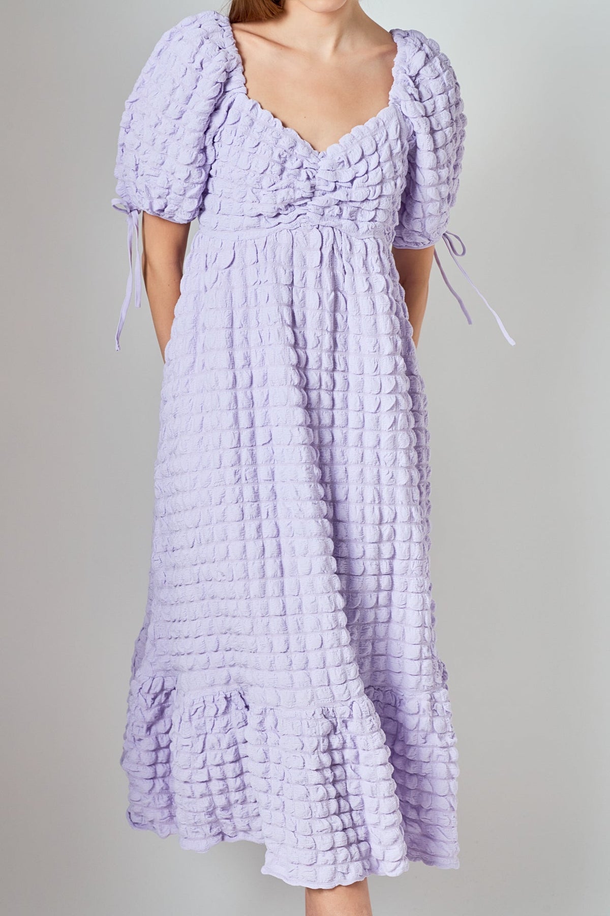 Endless Rose Hot Sale | Bubble Puff Sleeve Maxi Dress