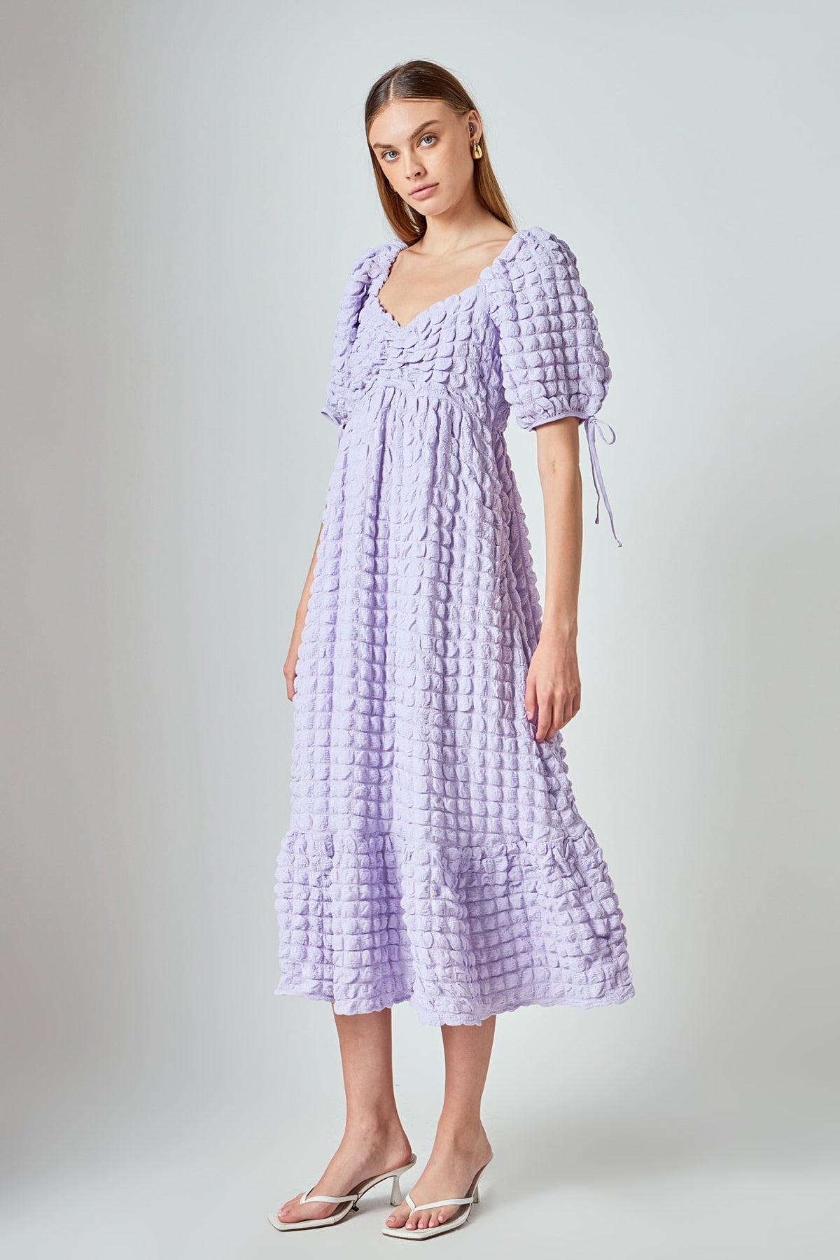 Endless Rose Hot Sale | Bubble Puff Sleeve Maxi Dress