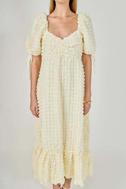 Endless Rose Hot Sale | Bubble Puff Sleeve Maxi Dress