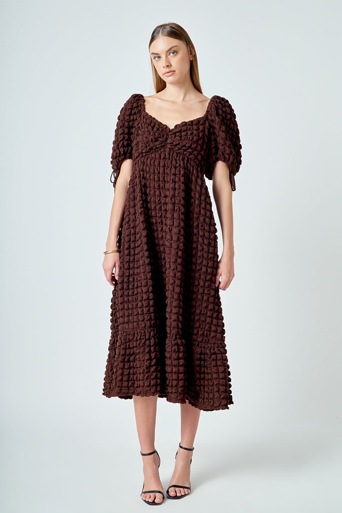 Endless Rose Hot Sale | Bubble Puff Sleeve Maxi Dress