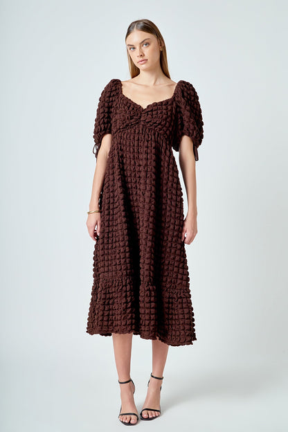Endless Rose Hot Sale | Bubble Puff Sleeve Maxi Dress