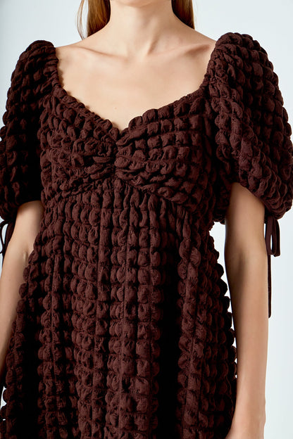Endless Rose Hot Sale | Bubble Puff Sleeve Maxi Dress