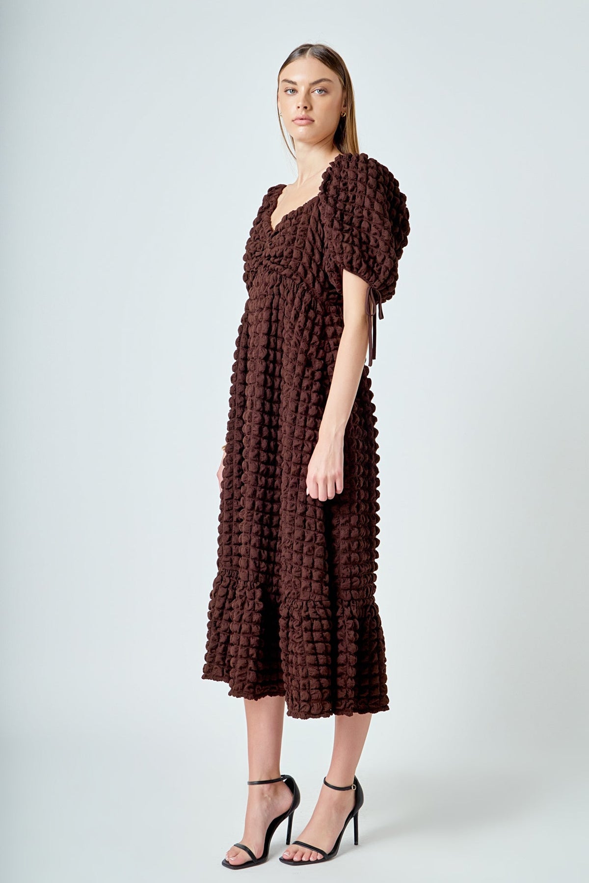 Endless Rose Hot Sale | Bubble Puff Sleeve Maxi Dress