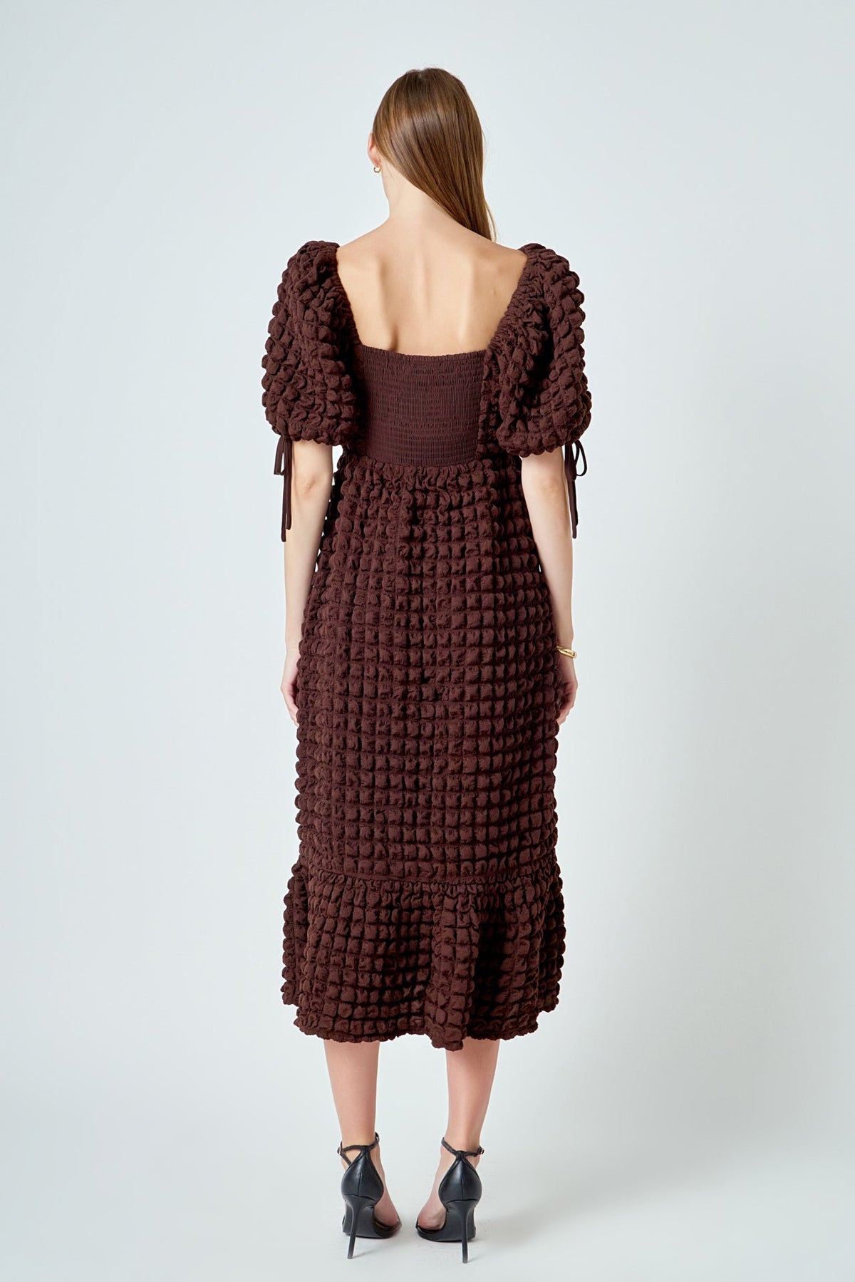 Endless Rose Hot Sale | Bubble Puff Sleeve Maxi Dress