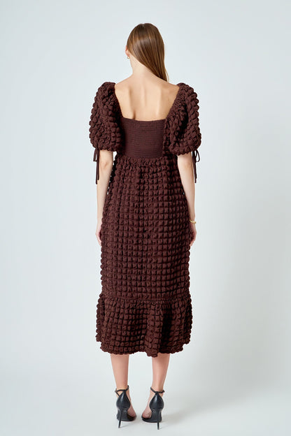 Endless Rose Hot Sale | Bubble Puff Sleeve Maxi Dress