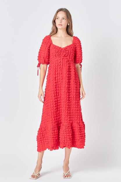 Endless Rose Hot Sale | Bubble Puff Sleeve Maxi Dress