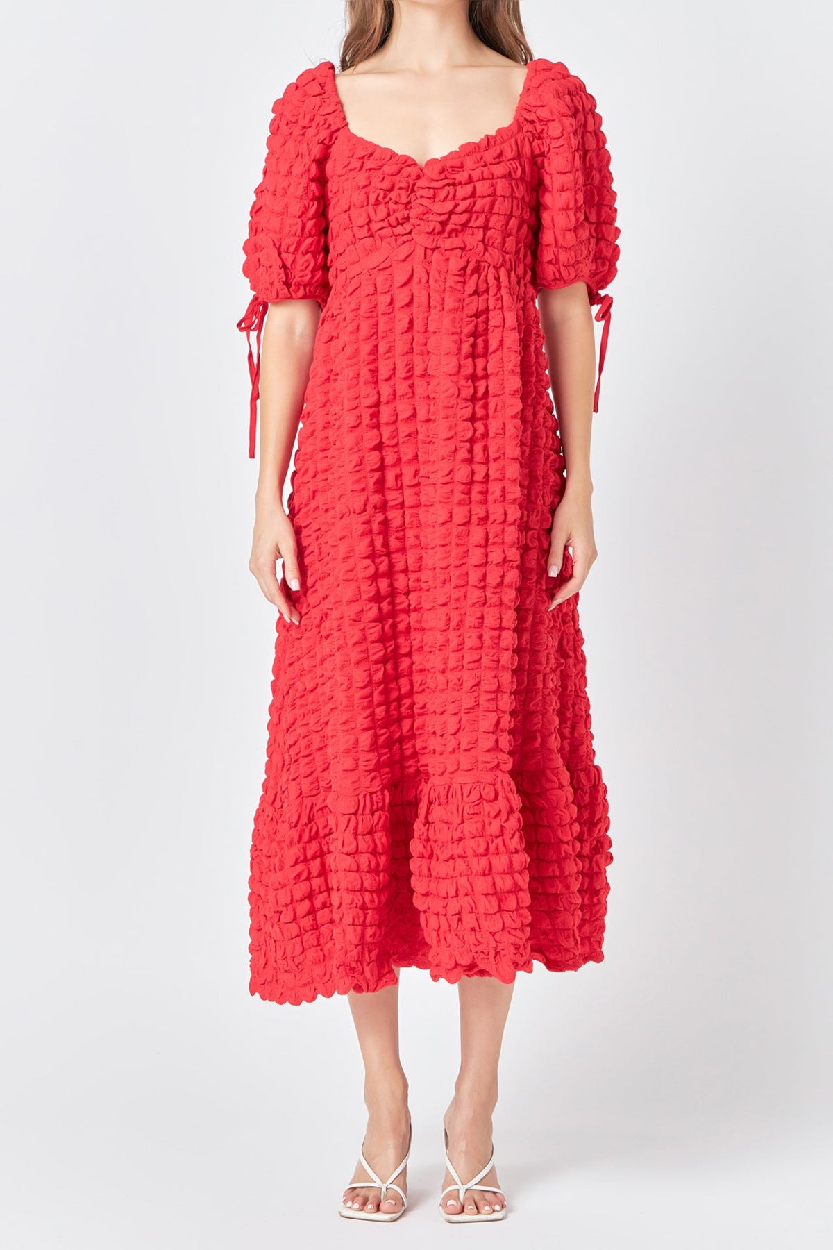 Endless Rose Hot Sale | Bubble Puff Sleeve Maxi Dress