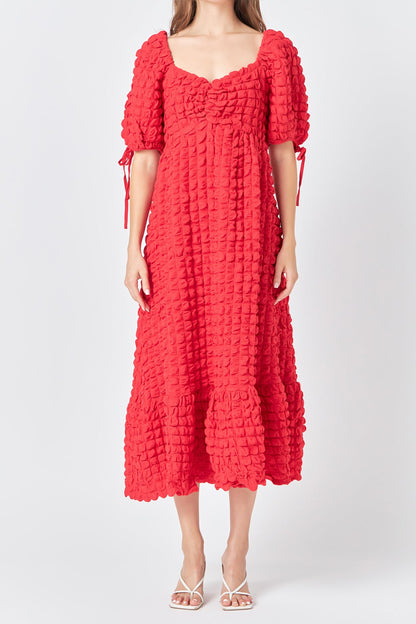 Endless Rose Hot Sale | Bubble Puff Sleeve Maxi Dress