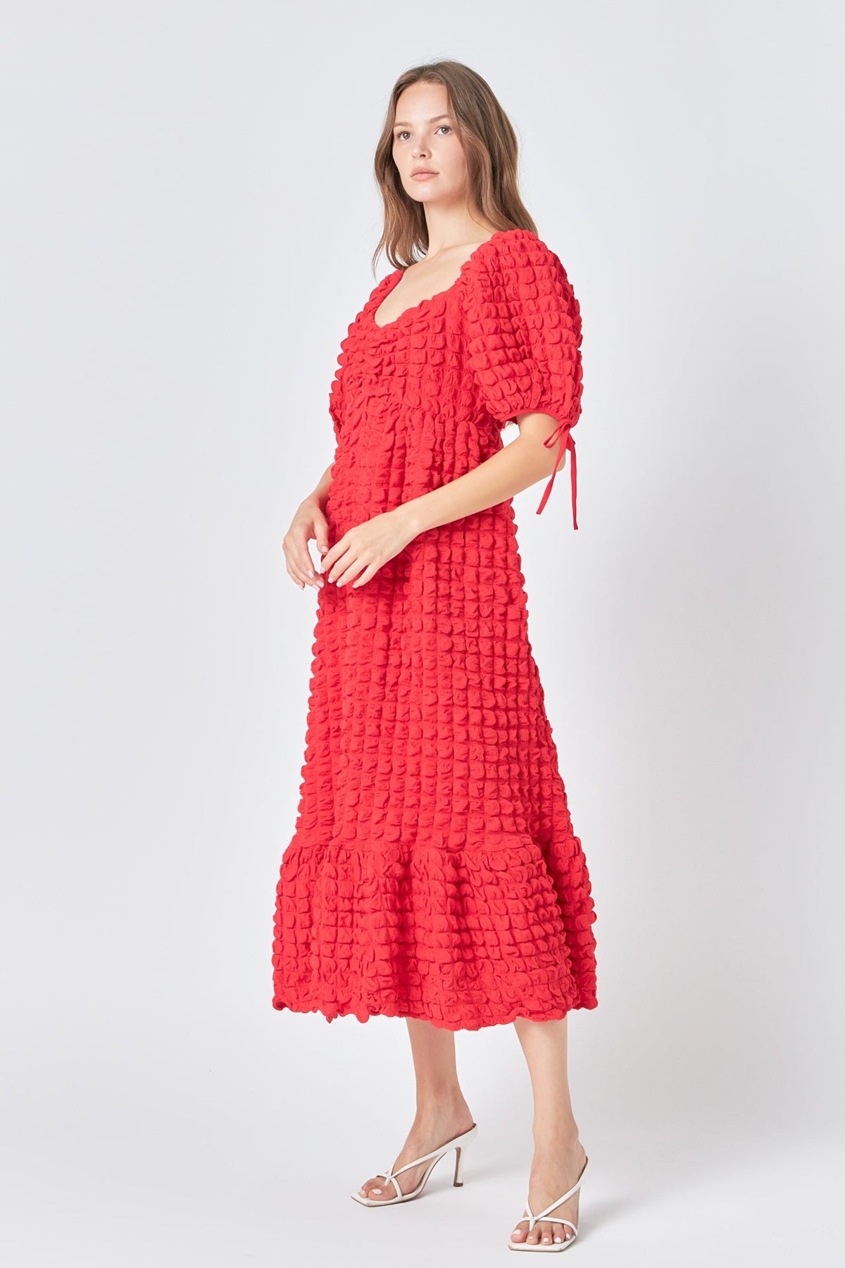 Endless Rose Hot Sale | Bubble Puff Sleeve Maxi Dress