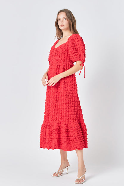 Endless Rose Hot Sale | Bubble Puff Sleeve Maxi Dress
