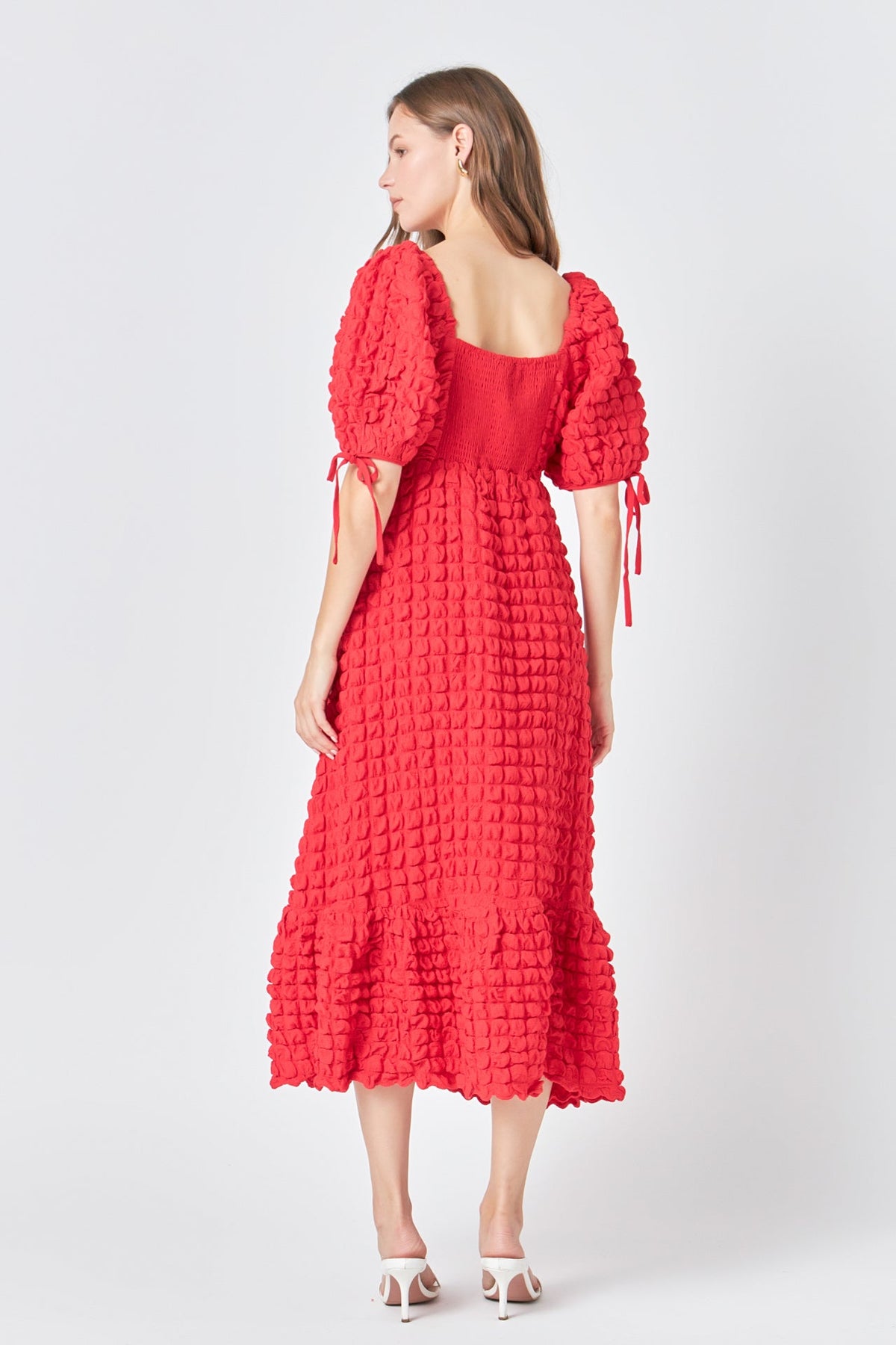 Endless Rose Hot Sale | Bubble Puff Sleeve Maxi Dress