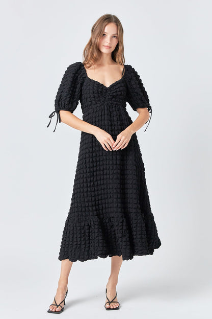 Endless Rose Hot Sale | Bubble Puff Sleeve Maxi Dress